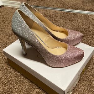 Glitter high heels